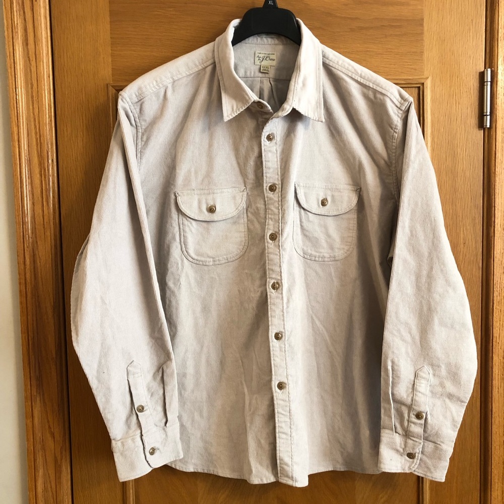 J. Crew Men’s Stretch Corduroy Overshirt Button Down Size XXXL 3XL